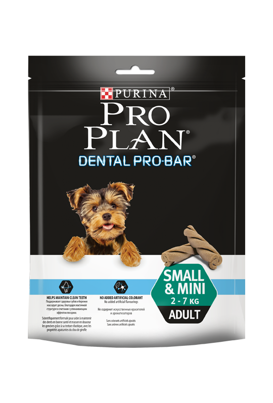 Pro Plan Dental Pro Bar Small Mini, снеки для поддержания здоровья полости рта